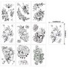 Full Arm Temporary Tattoo Stickers,Half Arm Tattoo Floral For Woman(17 Sheets)