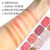 Wugbc 8 Colors Blush Palette Makeup, Face Highlighters Contouring Powder, Shimmer Bronzer Rubores De Maquillaje for Cheeks, Mineral Blushes Highlighting Shades Waterproof Illuminator Women Cosmetics