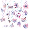 fmsao Birthday Party Decorations Singer Theme Party Supplies Hanging Swirls for Girls Birthday Decorations