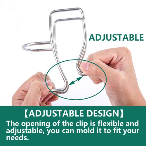 MEANHDAG Adjustable Washing Machine Washer Drain Hose Holder Hook, Laundry Tub Hose Guide Clip, Universal Utility Sink Hose Clamp, 304 Stainless Steel