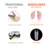 MODELONES Poly Extension Gel Dual Nail Form 120pcs Coffin Nails Clear Ballerina Nail Tips Full Cover