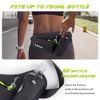 Labeol Waist Pack, Waterproof Hydration Belt with Water Bottle Holder, Adjustable Fanny Pack for Running, Hiking, Walking, Cycling, Black