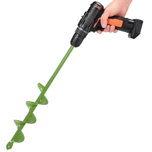 TCBWFY Auger Drill Bit for Planting 1.6x16.5inch Extended Length Garden Auger Spiral Drill Bit for Planting Bulbs Flowers Planting Auger for Drill Post Hole Digger for 3/8”Hex Drill