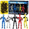 Baiyou (Assembly Completed) Action Figure Set with Box, 3D Printed 13 Robot Titan 13 Action Figure, Action Figure Already Assembled, Action Figure White Gold Black Blue Red（5 Colors）