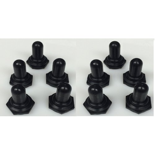 Toggle Switch Boots Black 10 Pack Marine/Boat