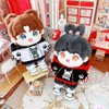 niannyyhouse 20cm Doll Clothes Loose Bulldog Hoodie Flanging Jeans Accessories Kpop Doll Dressup (White+Blue)