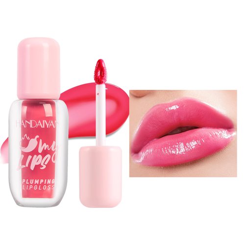 BANGFENG Intense Heat Plumping Lip Gloss with Chili Extract - Juicy & Full Lips, Instant 30% Plumper Look, Glossy Shine, Fuller Lip Plumper Lip Mirror Lip Plumping Gloss (05#)