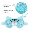 NEWGO Kids Ice Pack Eye Mask Cold Compress Reusable Hot Cold Therapy Gel Eye Mask with Soft Plush Backing