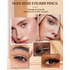 Nude Beige Water Line Gel Eyeliner Pencil-2Pcs Waterproof Smudge-Proof Cream Eye Liner Waterline Brightener Pen,Smooth Easy-to-Sharpen Pencil with Sharpener,Longlasting Eye Makeup Gift for older Women