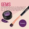 Skone Cosmetics Gems Eye Shadow, Highly Pigmented, Longwear Eye Makeup, Single Eyeshadow with Pro Shimmery Finish - Ultra-Blendable, Slightly Shimmer Shades - Purple Eyeshadow - Flowers
