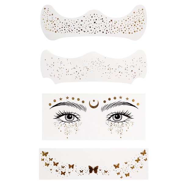 Face Makeup Patches Party Freckles Tattoo Stickers Waterproof Long Lasting Face Sparkles Patches Natural Brown Fake Freckles Makeup Patches Glitter Freckles For Face (4)