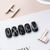 JERCLITY 4 Pieces Mini Cat Eye Magnet for Nails Small Rectangular Nail Magnet Set Multi-Function Magnet Board Nail Magnet Tool for Cat Eye Gel Polish Nail Art（Length 0.9inch/0.39inch）