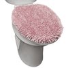 SoHome Spa Step Luxury Plush Chenille Shag Machine Washable Ultra Soft Standard Toilet Lid Cover 18.5"x19.6" Blush