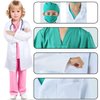 LISUNLI Doctor Costume for Kids Doctor Lab Coat for Kids Real Stethoscope, Halloween Doctor Lab Costumes for Kids 5-6 Years