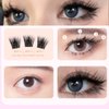 FindLove Self Adhesive Eyelashes No Glue Needed False Lashes Natural Look Lash Extensions Reuseable Self Adhesive Lashes Waterproof Wispy Fluffy Lashes with Tweezer