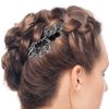 minkissy Black Rhinestone Hair Clip - Bride Hair Barrette Crystal Butterfly Hair Barrettes Spring Hair Barrettes for Women Hair Clip Metal Accessories for Women Miss