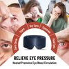 ATreebay Microwave Heated Eye Mask for Dry Eyes, Warm Eye Compress for Styes, Eyestrain, Adjustable Weighted Eye Mask for Sleeping, Completely Blackout, Navy Blue