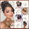 SOFEIYAN Claw Clip Messy Bun Hair Piece Wavy Curly Hair Bun Clip in Claw Chignon Ponytail Hairpieces Synthetic Tousled Updo Hair Extensions Scrunchie Hairpiece for Women, Blonde & Medium Brown