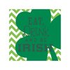 Creative Converting 16 Count St. Pat's Fun Eat/Drink Paper Beverage Napkins, Green