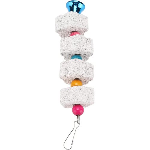 1Pc White Bird Beak Grinding Stone Bird Chewing Toys Bird Beak Grinding Stone Pet Supplies for Parrots Hamsters and Other Small Animals Small in Size and Light in Weight
