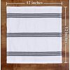 Sticky Toffee Cotton Kitchen Towels Dishcloths Set of 8, Gray and White Tea Towels, Reusable and Absorbent Cleaning Cloths, Oeko-Tex Cotton, 12 in x 12 in