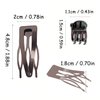 Hann 24 Pieces Double Grip Hair Clips + 2 Claw Hair Clips Metal Snap Hair Clips Hair Barrettes for Hair Making, Salon Supplies (Metal Gray)