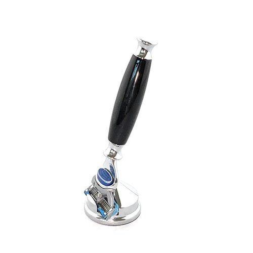 G.B.S Weighted Safety Razor Stand Base Polished Steel Protect & Dry Razor, Fits 5 and 3 Shaving Razor Blades