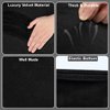 Stretch Velvet Toilet Lid Cover and Toilet Tank Lid Cover, Bathroom Super Soft Toilet Lid Cover Set Luxury Velvet Plush, with Elastic Bottom, Machine Wash, Black