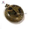 Antique Push Button Brass Sundial Compass Outdoor Navigation Directional Nautical Housewarming Gifts