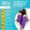 Zeta Wear Plus Size Leg Sleeve Support Socks - The Wide Calf Compression Sleeve Women Love for Its Amazing Fit, Cotton-Rich Comfort, Graduated Compression & Soothing Relief, 1 Pair, Size 3XL, Gray
