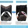 One Piece Human Hair Clip in Extensions 20 Inch 100G Black Clip in Hair Extensions Real Human Hair Black Girl Straight Double Weft Seamless Clip in Hair Extensions Human Hair V Shaped Clip ins Hair