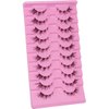 outopen 10 Pairs Cluster Lashes Natural Look Manga Lash Clusters C Curl Wispy Individual Eyelashes Cat Eye Lashes DIY Eyelash Extensions(A01-205)