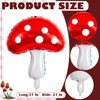 28 Pcs Mushroom Decorations Hanging Swirls Foil Balloons Mushroom Party Supplies Forest Plant Theme Balloon Wonderland Party Foil Swirls Wall Decor for Wedding Birthday Forest Plant Party