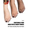Kalolary Gel Toenail Wraps Strips, Black Toenail Stickers Pedicure Strips Long Lasting Salon Quality Nail Wraps with Nail File & Wood Stick(UV/LED Lamp Required）