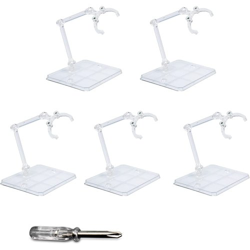 EFAILY Action Figure Stand,5pcs Assembly Action Figure Display Holder Base for Gundam,Doll Model Support Stand Compatible with HG RG SD SHF Gundam 1/144 Toy with Screwdriver