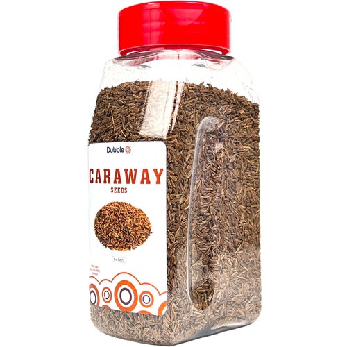 Caraway Seeds (Whole) - 8 oz. - Non GMO, Kosher, Halal, and Gluten Free - Dubble O Brand
