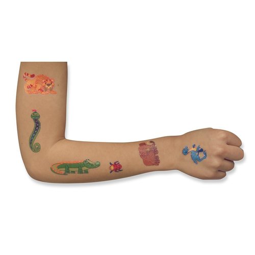 Melissa & Doug Blue: My First Temporary Tattoos - 100+ Kid-Friendly Tattoos & 1 Scratch Art Mini-Pad Bundle (02947)