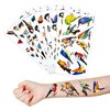 109 PCS Small Rainforest Bird Temporary Tattoos Birthday Party Decorations Supplies Favors Hawaiian Summer Hummingbird Decor Stickers For Girls Boys Gift School Prizes Rewards