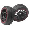 ShareGoo 12mm Hex Wheel Rims & OD 2.59" Rubber Tires for RC 1/10 On-Road Touring Car