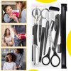 8 In 1 Eyebrow Grooming Kit, Multipurpose Exfoliating Dermaplaning Tool, Male And Female Facial Razor Facial Trimming Razor Eyebrow Brush Scissors Tweezers Tool