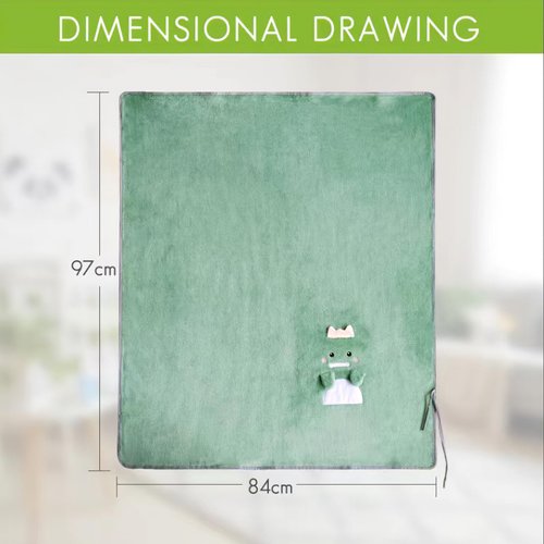 Dormlony Lightweight Fluffy Kids Blanket,Fleece Throw Blanket for Infant Unisex,30×40 Inches (Dinosaur/Cactus)