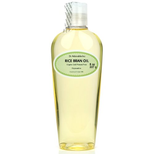 Dr Adorable - 8 oz - Rice Bran Oil - 100% Pure Natural Premium Organic Cold Pressed