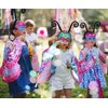 D.Q.Z 6 Pcs Girls Fairy Butterfly Wings for Kids Halloween Costumes with Antenna Headband Mask Party Favors (Purple-Green)