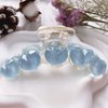 Fashion Hair Claw Clip, Cute Hair Clips for Girls, Strong Hold Hair Jaw Clips, Big Hair Clip Barrettes Hair Claws Crab Lovely Water Ripple Love Heart Design Claw Clips Hairpin Hair Styling Accessories for Women Girls (blue)