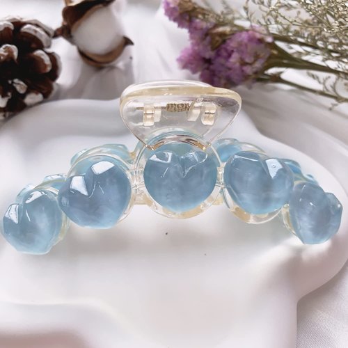 Fashion Hair Claw Clip, Cute Hair Clips for Girls, Strong Hold Hair Jaw Clips, Big Hair Clip Barrettes Hair Claws Crab Lovely Water Ripple Love Heart Design Claw Clips Hairpin Hair Styling Accessories for Women Girls (blue)