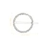 3pcs Rhinestone Bridal Hair Clip,Wedding Metal Hair Pins, Round Circle Hair Clips Bobby Pin Ponytail Holder Hair Accessories for Women