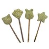 BCOATH 4pcs Chew Toys Kitten Treats Pet Toys Cat Treat Cat Nipp Cat Treat Toys Wooden Green Cat Catnip Ball Cat Sweet Lollipop Cat Toy Cat Grass Molar Toy Ball Kitten Teething Toys Cat