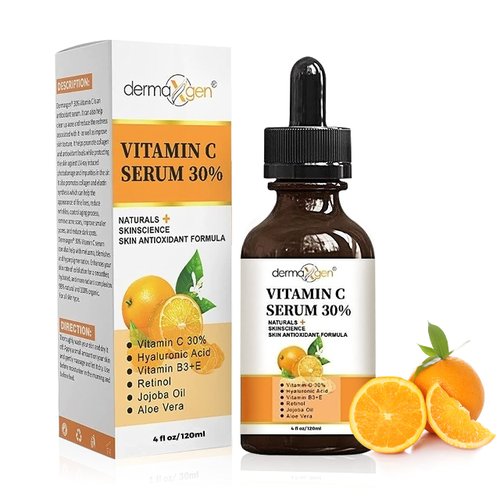 DERMAXGEN 30% Vitamin C Serum for Face, Hyaluronic Acid + Vitamin (B3 + E) + Jojoba + Aloe Vera- ...