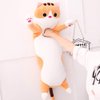 Jensquaify Long Cat Plush Pillow - Cute Kitten Stuffed Animal Body Hugging Toy for Kids, 19.68 Inch (Brown)