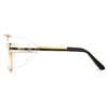 Pyramex Pathfinder Aviator Safety Glasses with Gold Frame and Clear Lens